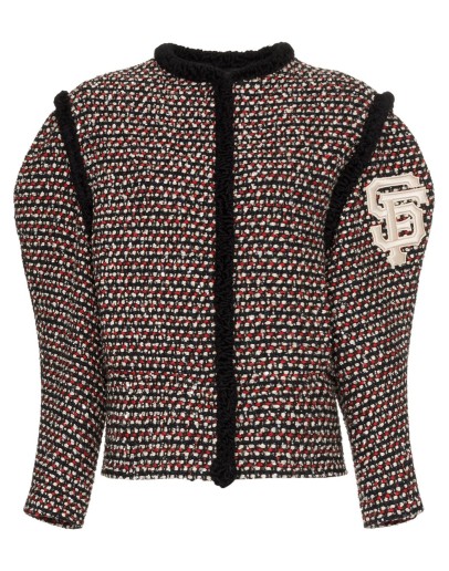 embroidered tweed jacket