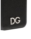 black textured leather Iphone X case