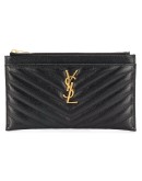 Monogram matelassé quilted clutch