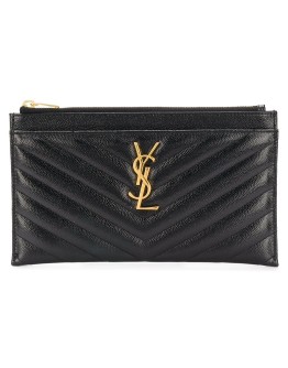 Monogram matelassé quilted clutch
