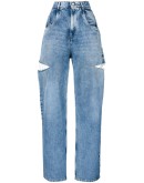 cutout details wide jeans