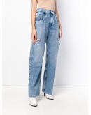 cutout details wide jeans