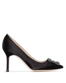 black Hangisi 90 satin pumps