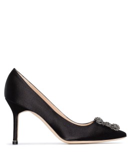 black Hangisi 90 satin pumps