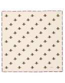 Bees print silk pocket square