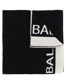 logo knit scarf