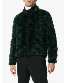 drawstring neck knitted mohair blend jacket