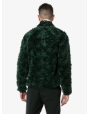 drawstring neck knitted mohair blend jacket