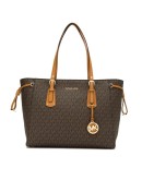 monogram print tote