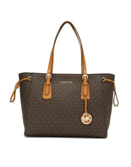 monogram print tote