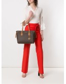 monogram print tote