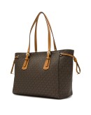 monogram print tote