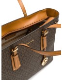 monogram print tote