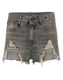 Shredded Slouch Denim Shorts