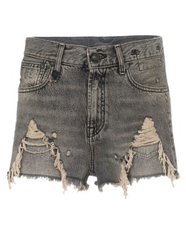Shredded Slouch Denim Shorts