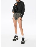 Shredded Slouch Denim Shorts