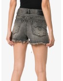 Shredded Slouch Denim Shorts