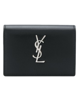 Monogram snap-button cardholder