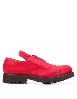calf-hair lace-up shoes