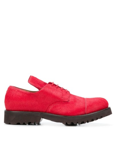 calf-hair lace-up shoes