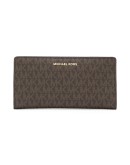 monogram print wallet