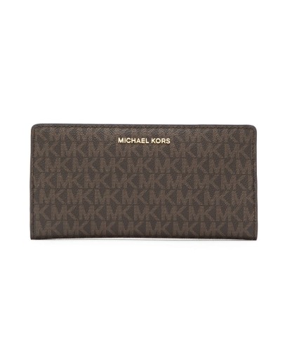 monogram print wallet