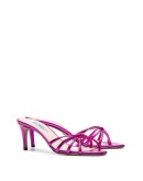 fuchsia 65 metallic leather sandals