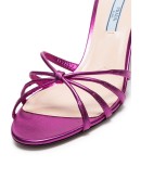 fuchsia 65 metallic leather sandals