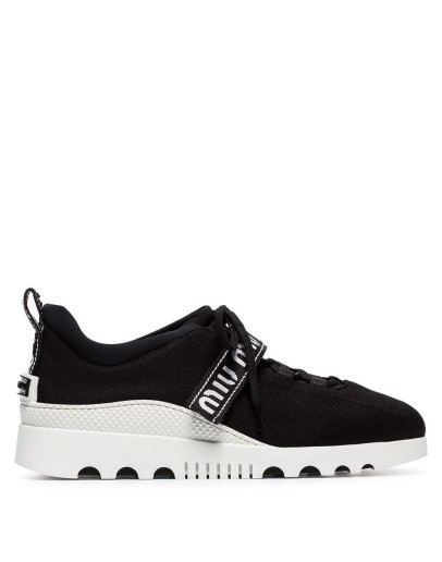 black low top lace up fabric sneakers