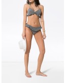 triangle ruffle detail gingham bikini