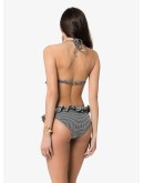 triangle ruffle detail gingham bikini