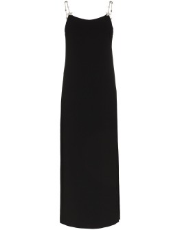 star embellished chain strap maxi dress