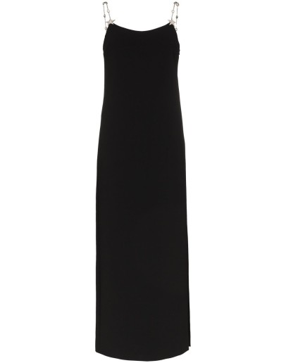 star embellished chain strap maxi dress