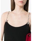 star embellished chain strap maxi dress