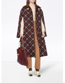 GG diamond wool cape coat