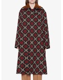 GG diamond wool cape coat