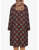 GG diamond wool cape coat