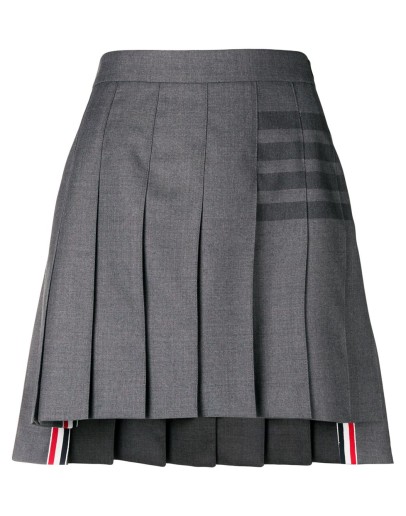 4-Bar pleated mini skirt