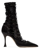 lace-up heeled boots