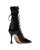 lace-up heeled boots