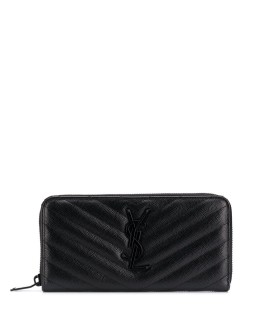 Monogram zip-around wallet