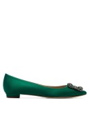 jade green Hangisi brooch embellished pumps