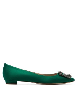 jade green Hangisi brooch embellished pumps