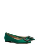 jade green Hangisi brooch embellished pumps