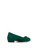 jade green Hangisi brooch embellished pumps