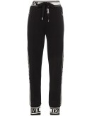 logo stripe cotton track pants