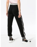 logo stripe cotton track pants