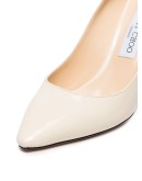 white Romy 85 patent pumps