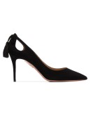 Black Forever Marilyn 85 Tassel Suede Pumps