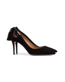Black Forever Marilyn 85 Tassel Suede Pumps